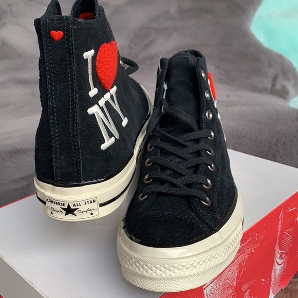 CONVERSE CTAS 70 HI I LOVE NY Black/Egret/Red MENS - Picture 13 of 16